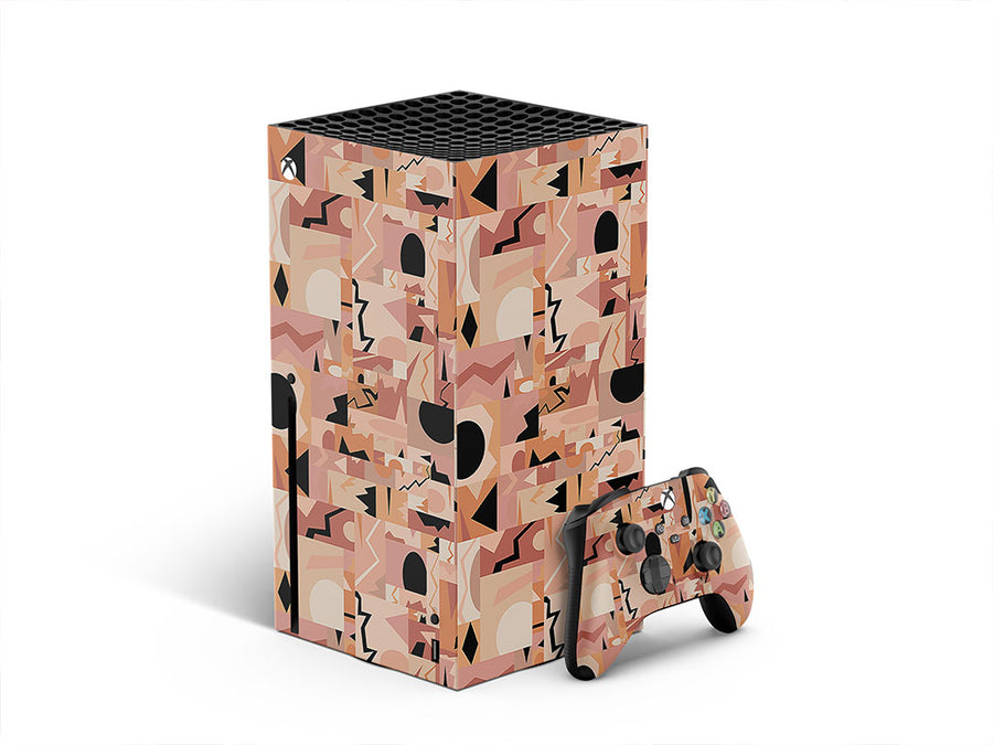 abstract salmon mosaic XBOX DIY Decal