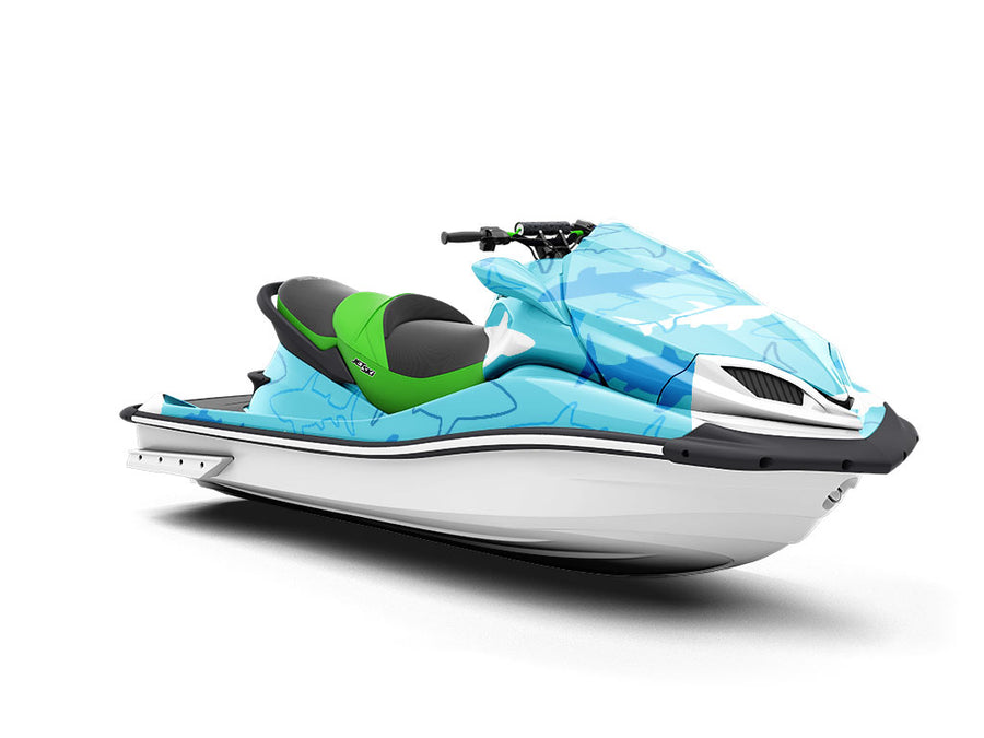 Abstract Sharks Marine Life Jet Ski Vinyl Customized Wrap