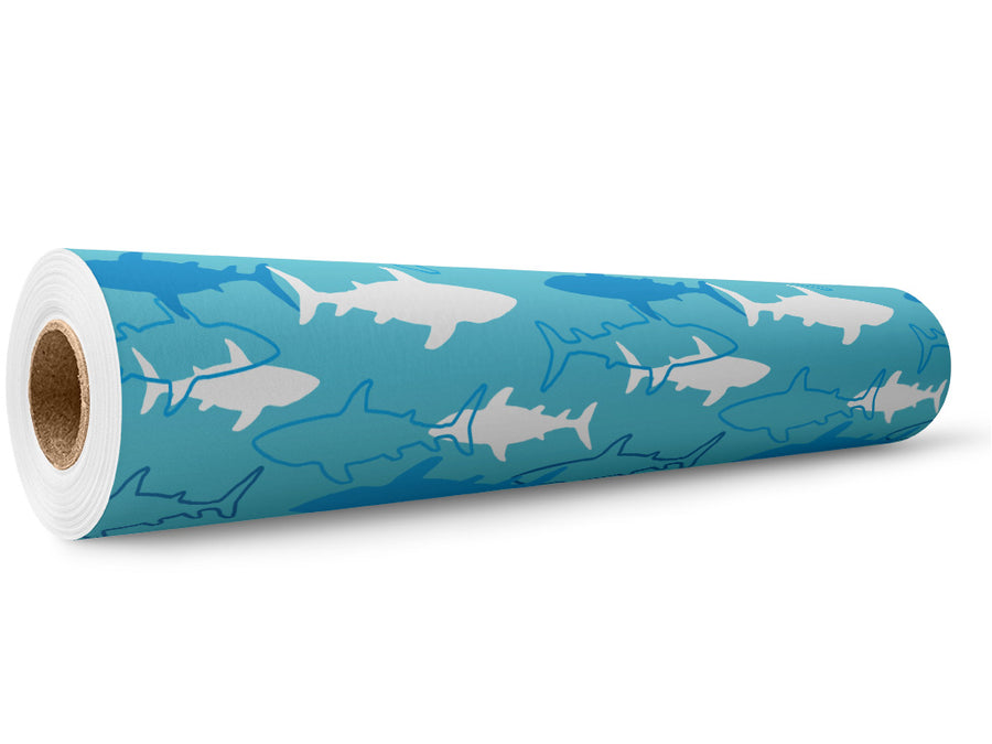 Abstract Sharks Marine Life Wrap Film Wholesale Roll~Rwraps Series 914 Digitally Printed Vinyl Roll~5
