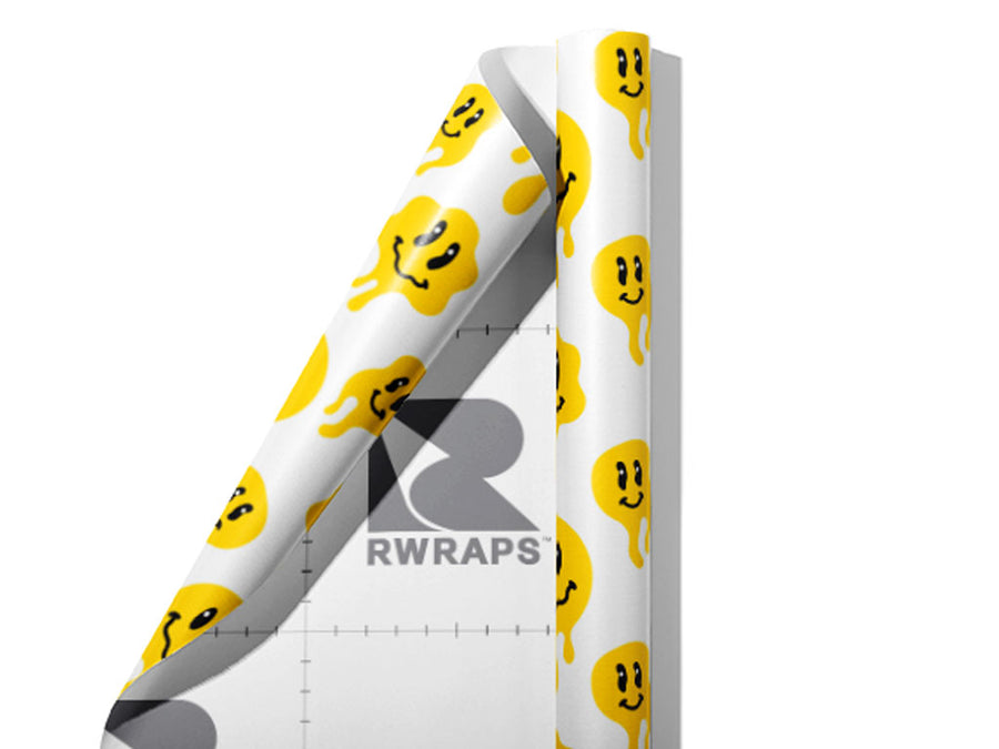 Acid House Emoji Wrap Film Sheets~Rwraps Series 914 Acid House Emoji Scrolled Sheet~3