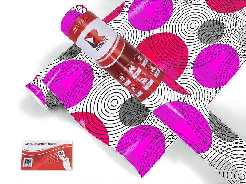 across time abstract geometric Craft Vinyl Roll