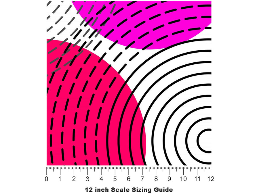 Across Time Abstract Vinyl Film Pattern Size 12 inch Scale~Rwraps Across Time Abstract Sizing Chart~2