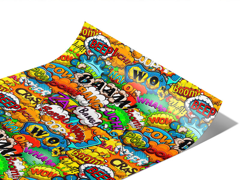 Action Comic Sticker Bomb Vinyl Wraps~Rwraps Series 914 Digitally Printed Vinyl Wrap~1