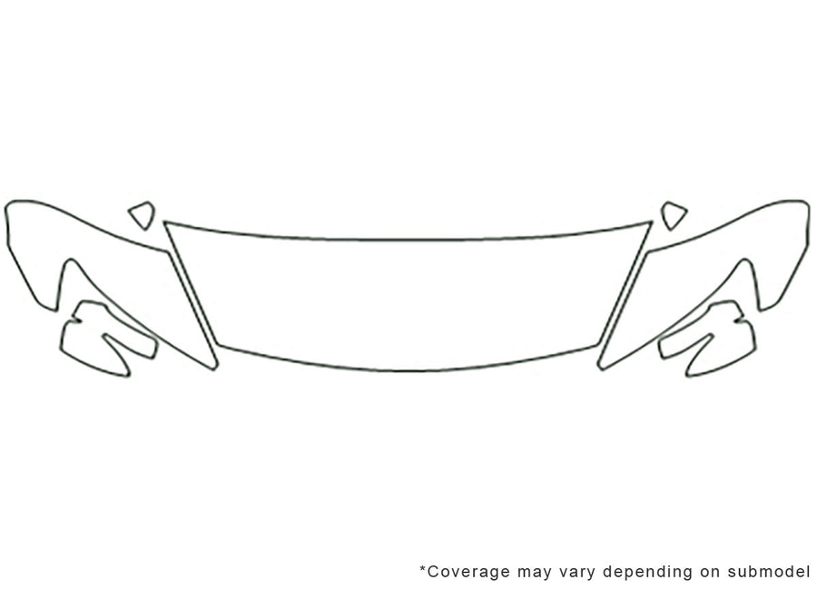csx 3M Clear Bra Hood Precut PPF Diagram