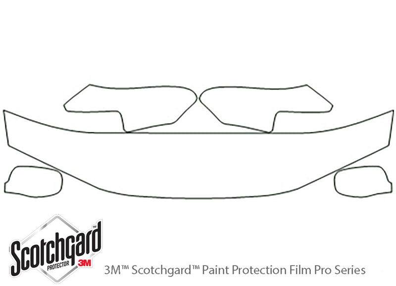 el 3M Clear Bra Hood Precut PPF Diagram