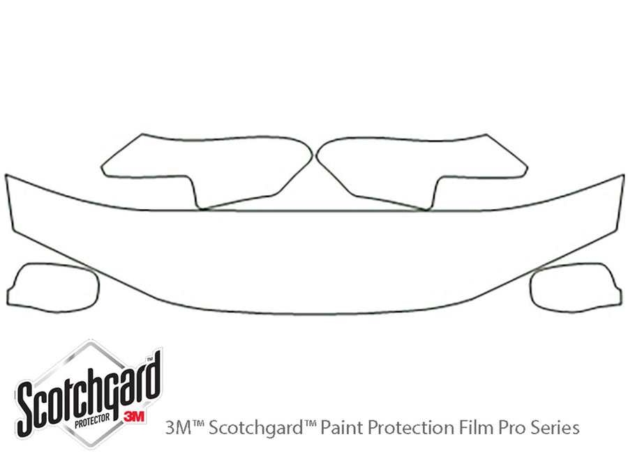 el 3M Clear Bra Hood Precut PPF Diagram