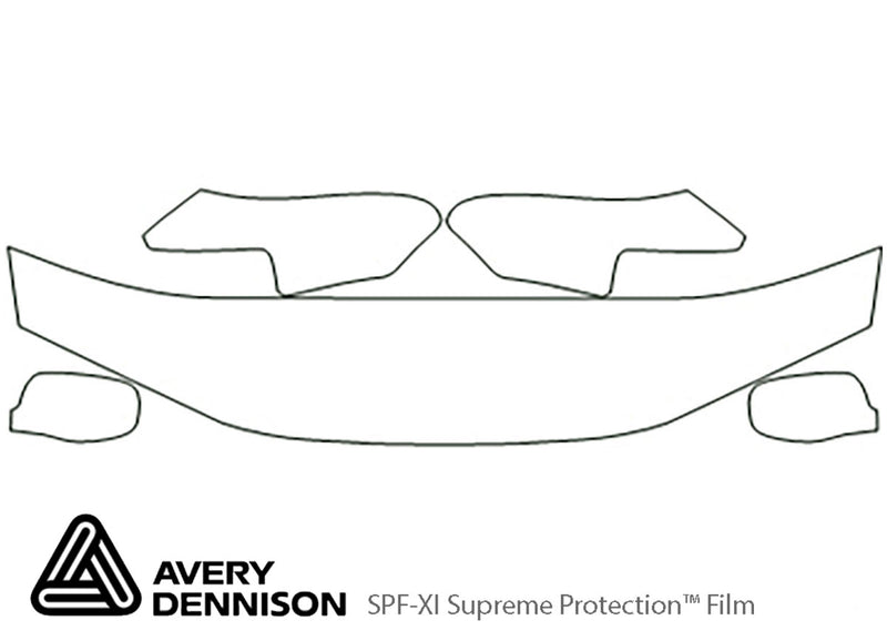 el Avery Dennison Clear Bra Hood Precut PPF Diagram