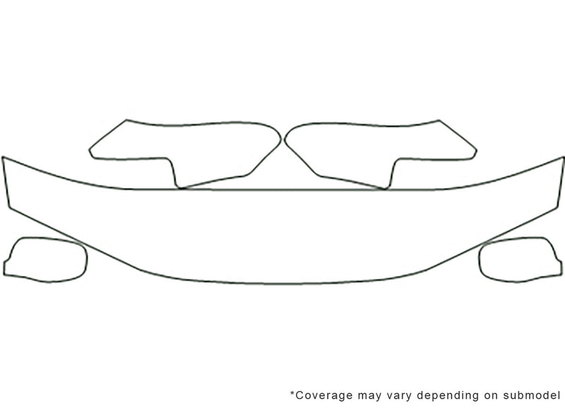 el 3M Clear Bra Hood Precut PPF Diagram