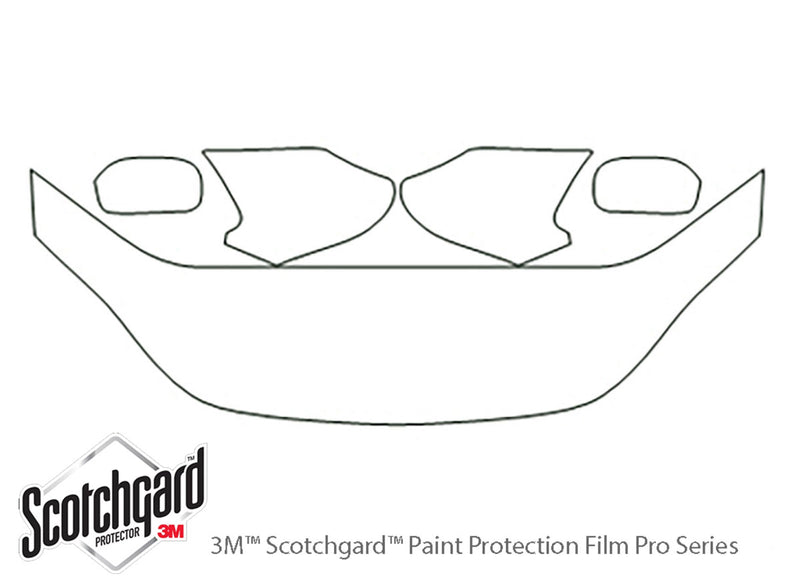 el 3M Clear Bra Hood Precut PPF Diagram