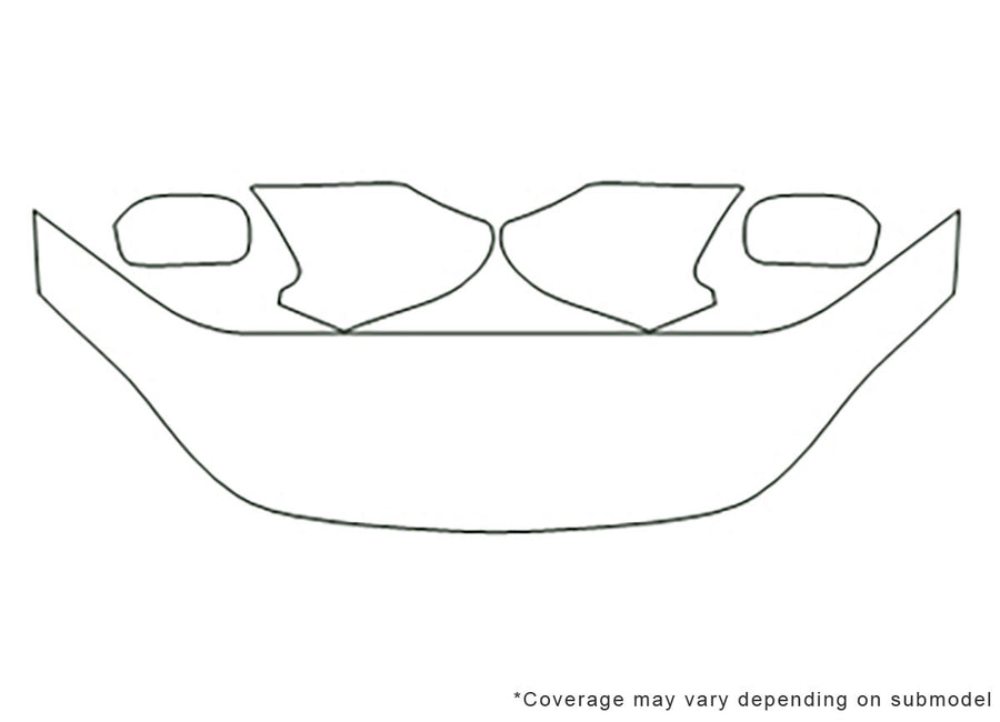 el 3M Clear Bra Hood Precut PPF Diagram