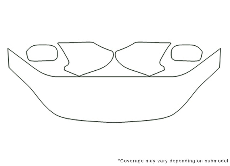 el Avery Dennison Clear Bra Hood Precut PPF Diagram