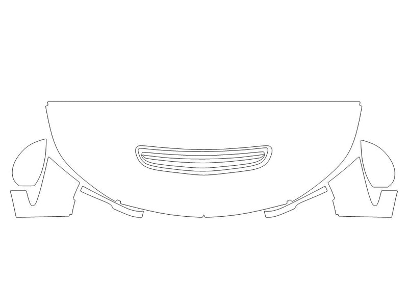 integra 3M Clear Bra Hood Precut PPF Diagram