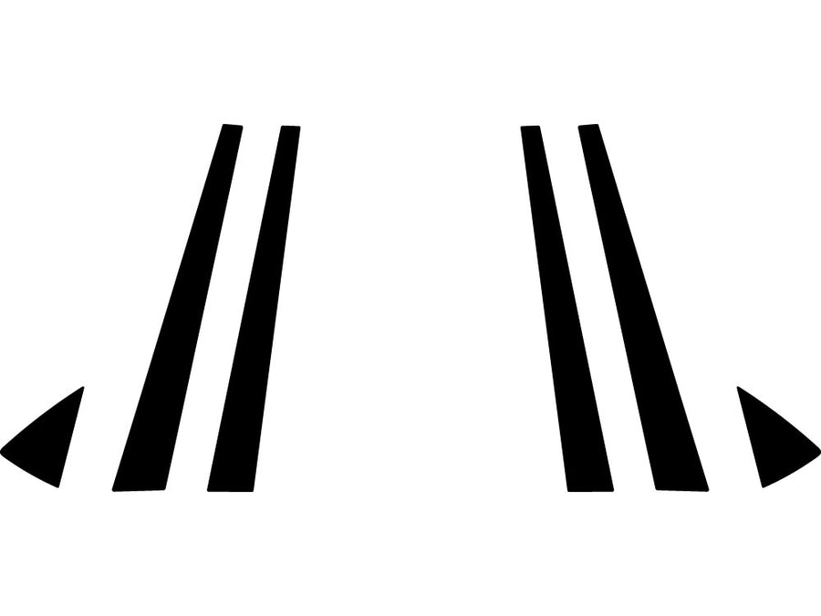 acura legend 1991-1995 (sedan) Matte Black Pillar Trim Diagram