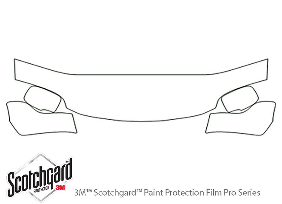 mdx 3M Clear Bra Hood Precut PPF Diagram