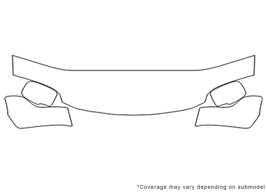 mdx 3M Clear Bra Hood Precut PPF Diagram