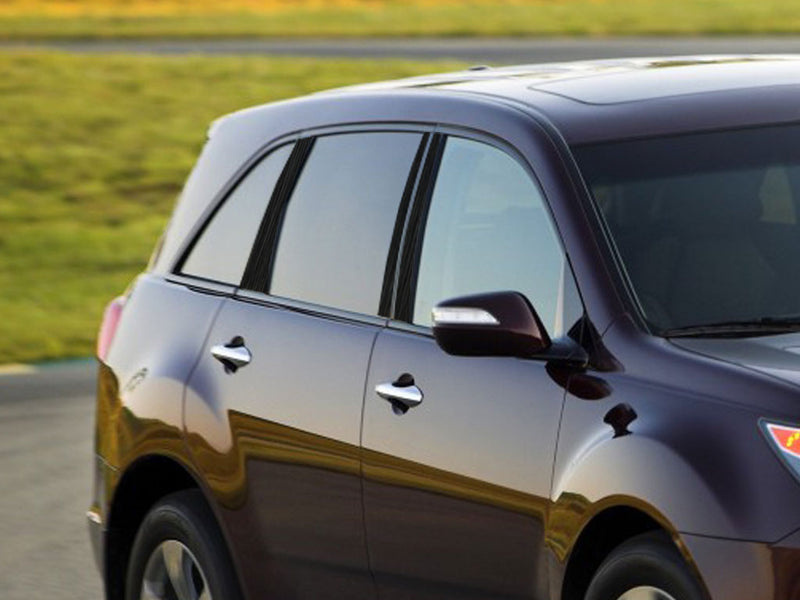 acura mdx 2001-2006 Brushed Aluminum Black Pillar Cover Diagram