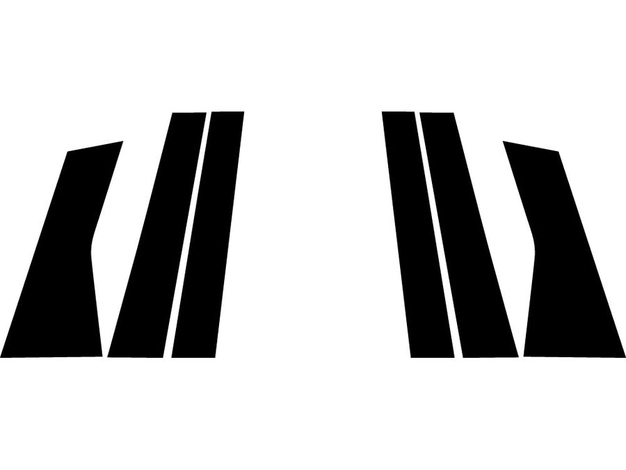 acura mdx 2014-2021 Matte Black Pillar Trim Diagram