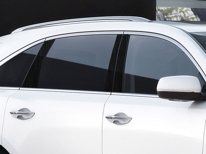 acura mdx 2014-2021 Brushed Aluminum Black Pillar Cover Diagram