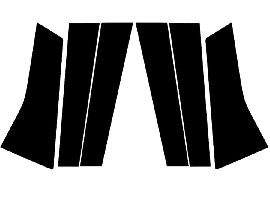 acura mdx 2022-2024 Brushed Aluminum Black Pillar Trim Diagram