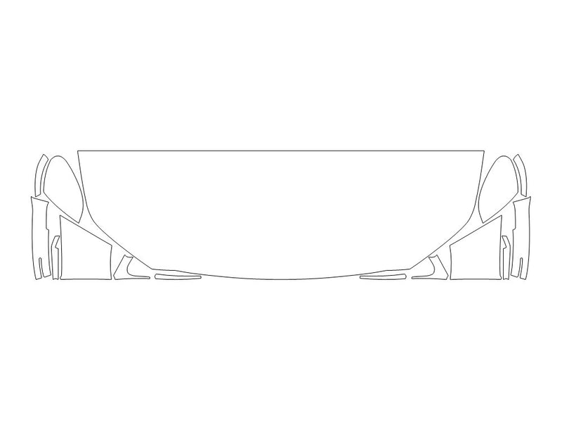 mdx 3M Clear Bra Hood Precut PPF Diagram