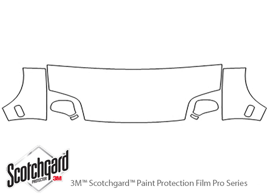 nsx 3M Clear Bra Hood Precut PPF Diagram
