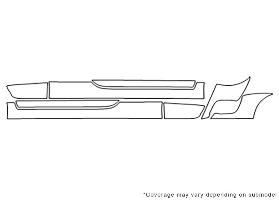 nsx Avery Dennison Clear Bra Door Cup Precut PPF Diagram