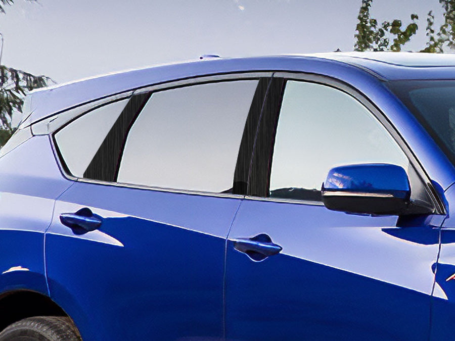 acura rdx 2019-2023 Brushed Aluminum Black Pillar Cover Diagram