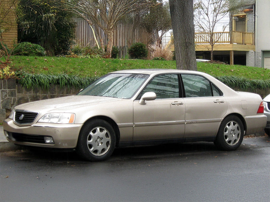 acura rl 1996-2004 Brushed Aluminum Black Pillar Trim