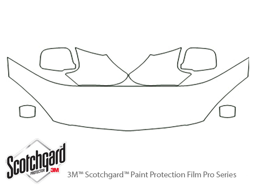 rsx 3M Clear Bra Hood Precut PPF Diagram