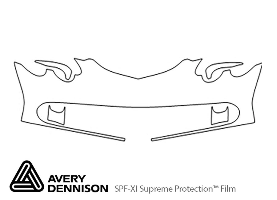 rsx Avery Dennison Clear Bra Bumper Precut PPF Diagram