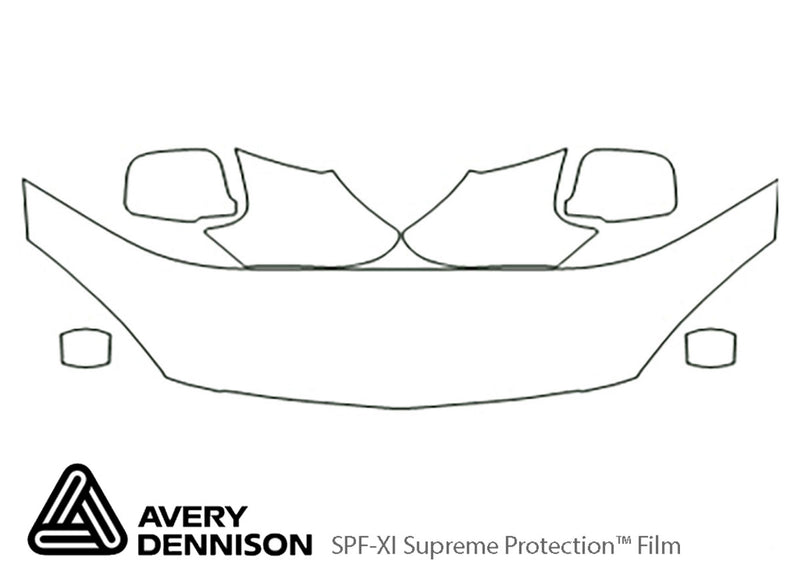 rsx Avery Dennison Clear Bra Hood Precut PPF Diagram