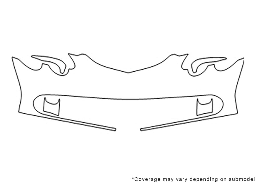 rsx Avery Dennison Clear Bra Bumper Precut PPF Diagram
