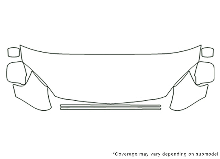 rsx 3M Clear Bra Hood Precut PPF Diagram