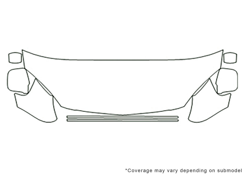 rsx Avery Dennison Clear Bra Hood Precut PPF Diagram