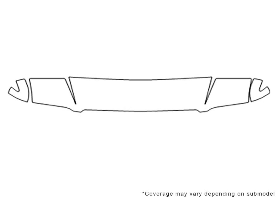 slx 3M Clear Bra Hood Precut PPF Diagram