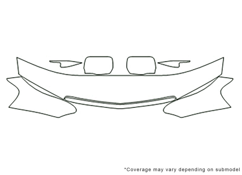 tl Avery Dennison Clear Bra Hood Precut PPF Diagram