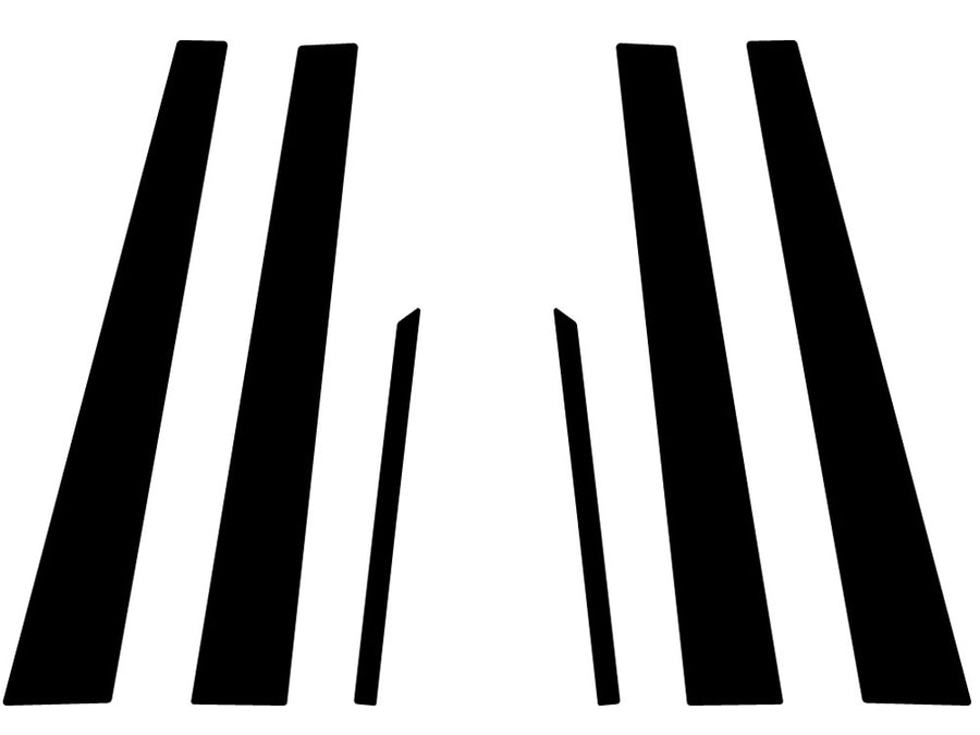 acura tl 1999-2003 Matte Black Pillar Trim Diagram