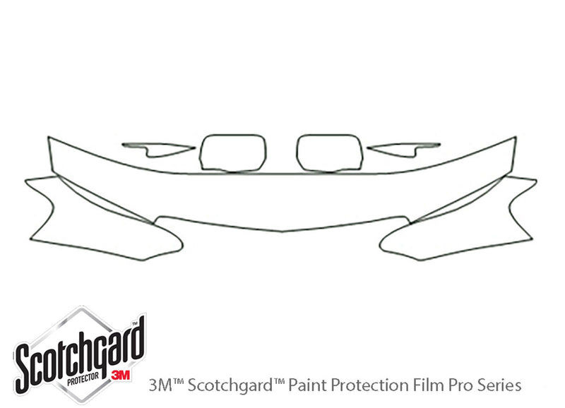 tl 3M Clear Bra Hood Precut PPF Diagram