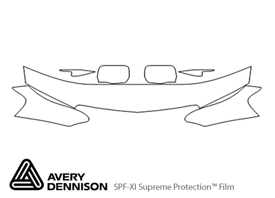 tl Avery Dennison Clear Bra Hood Precut PPF Diagram