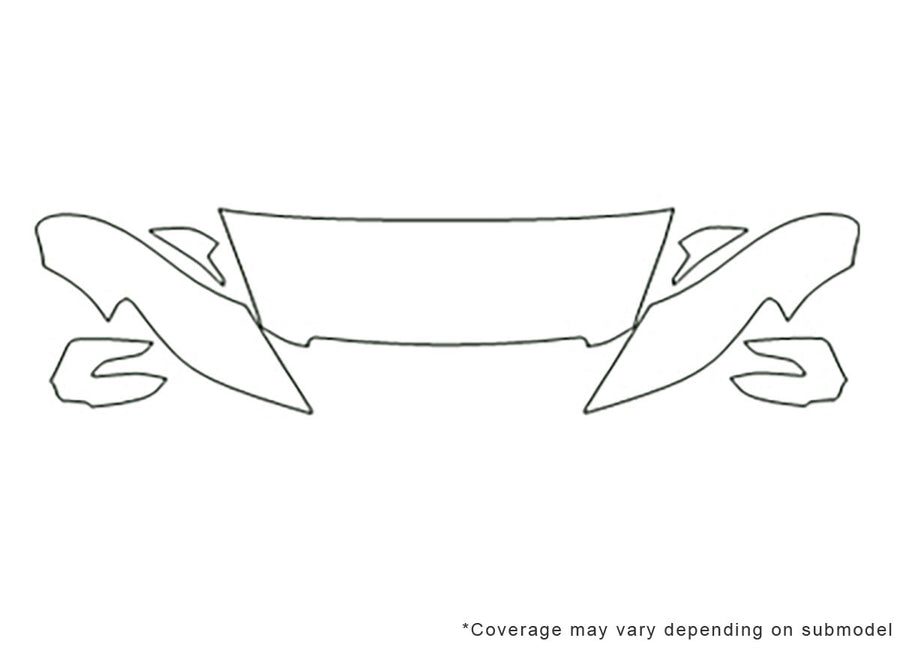 tl Avery Dennison Clear Bra Hood Precut PPF Diagram