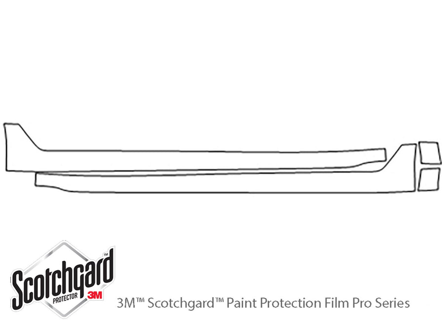 tl 3M Clear Bra Door Cup Precut PPF Diagram
