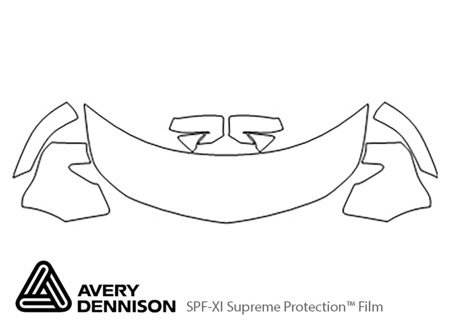 tl Avery Dennison Clear Bra Hood Precut PPF Diagram