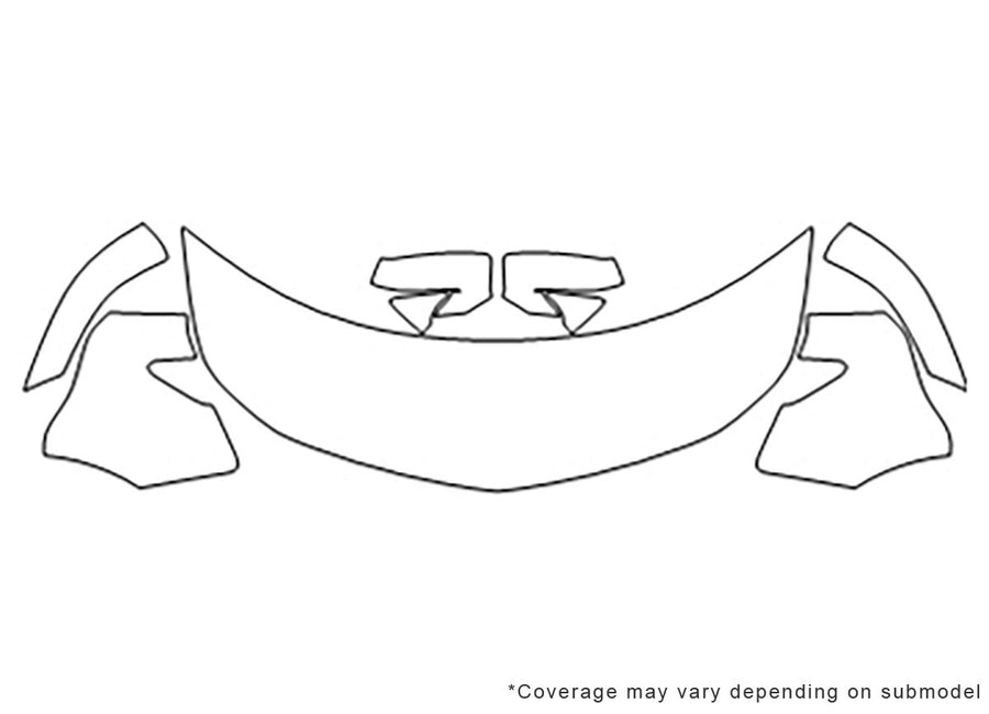 tl Avery Dennison Clear Bra Hood Precut PPF Diagram
