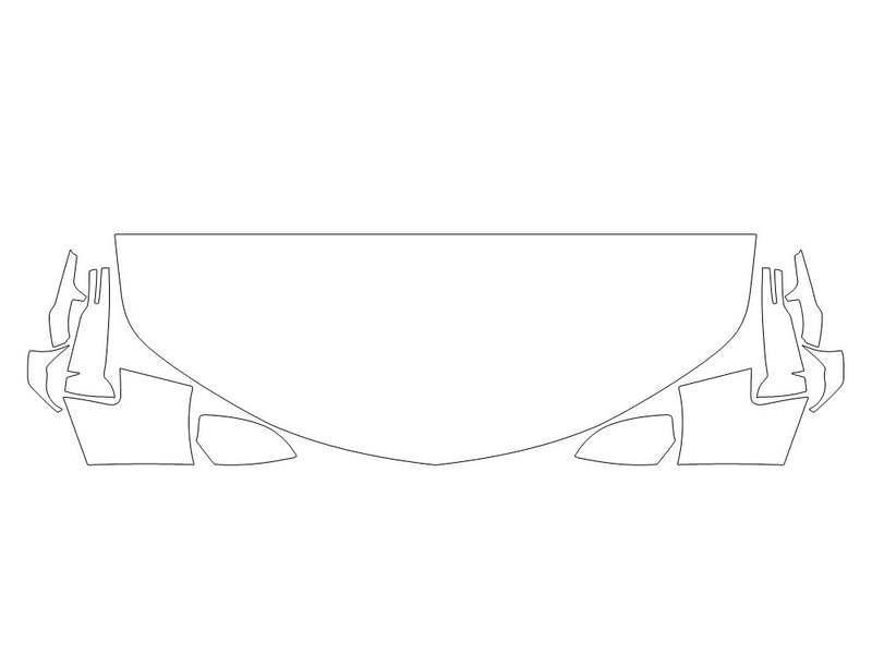 tlx Avery Dennison Clear Bra Hood Precut PPF Diagram