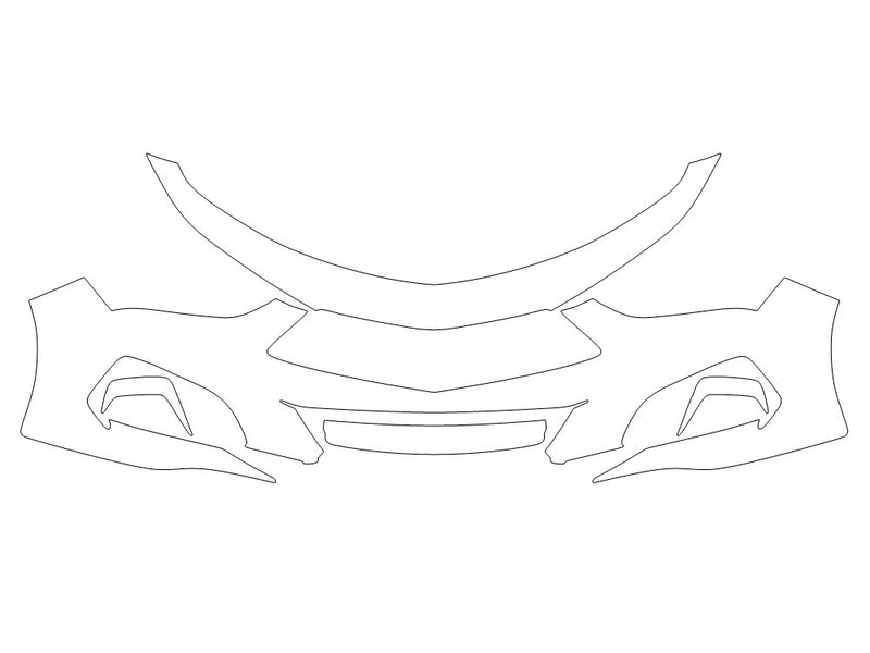 tlx Avery Dennison Clear Bra Bumper Precut PPF Diagram