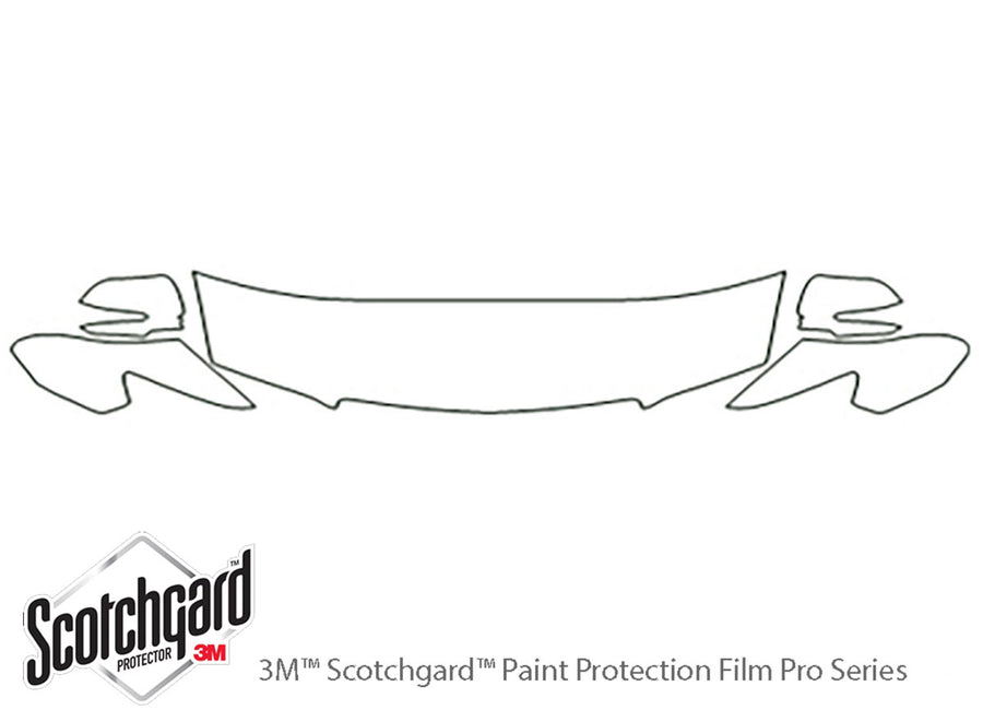 tsx 3M Clear Bra Hood Precut PPF Diagram