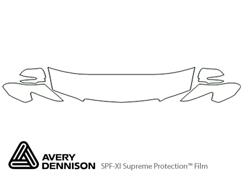 tsx Avery Dennison Clear Bra Hood Precut PPF Diagram