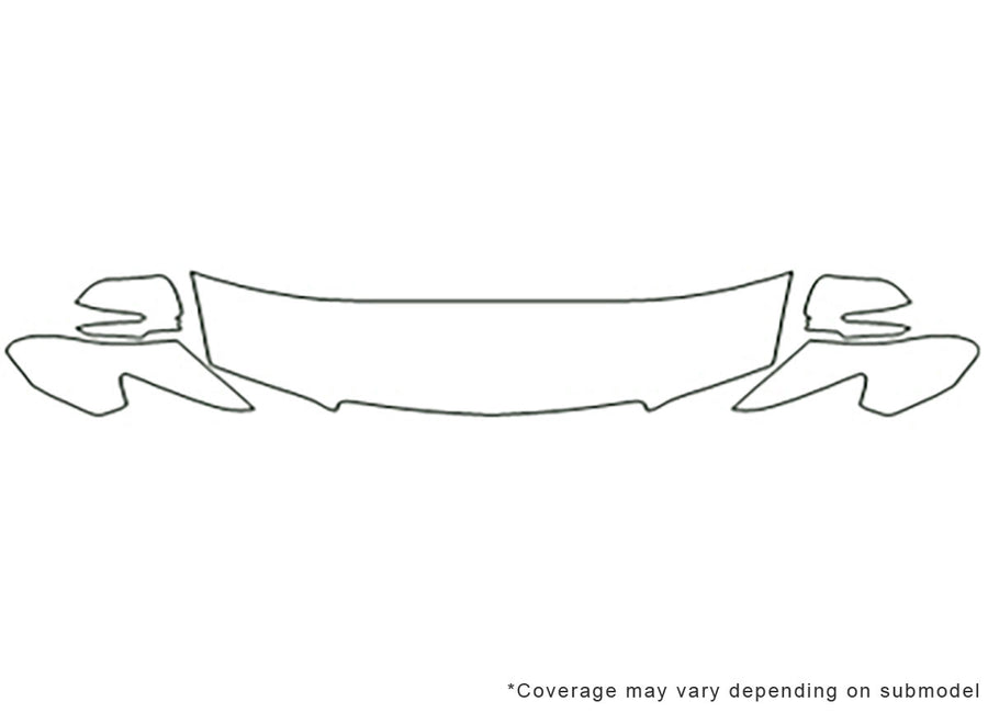 tsx 3M Clear Bra Hood Precut PPF Diagram
