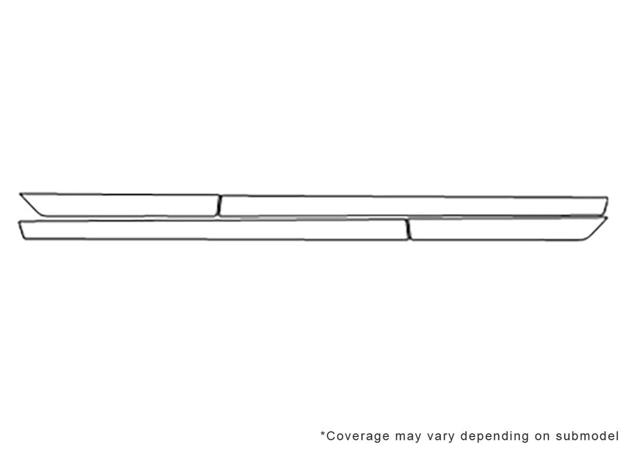 tsx Avery Dennison Clear Bra Door Cup Precut PPF Diagram