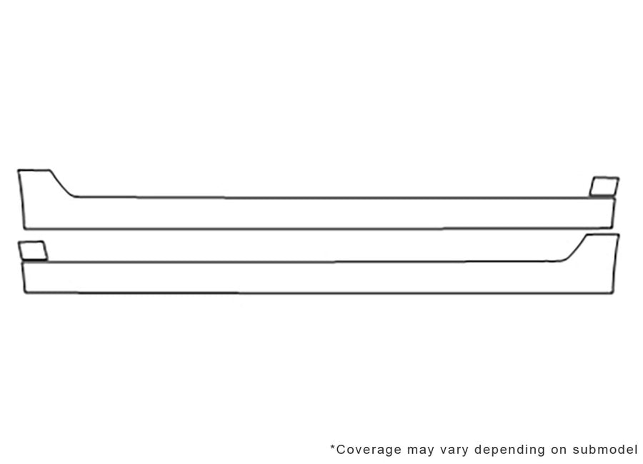 tsx 3M Clear Bra Door Cup Precut PPF Diagram